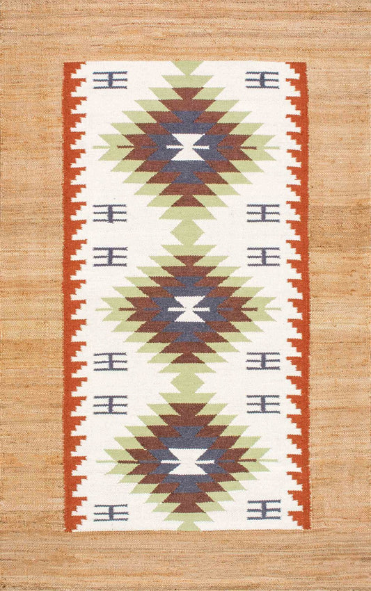 Nuloom Rugs - Flatweave Kenda Tribal Jute - Multi