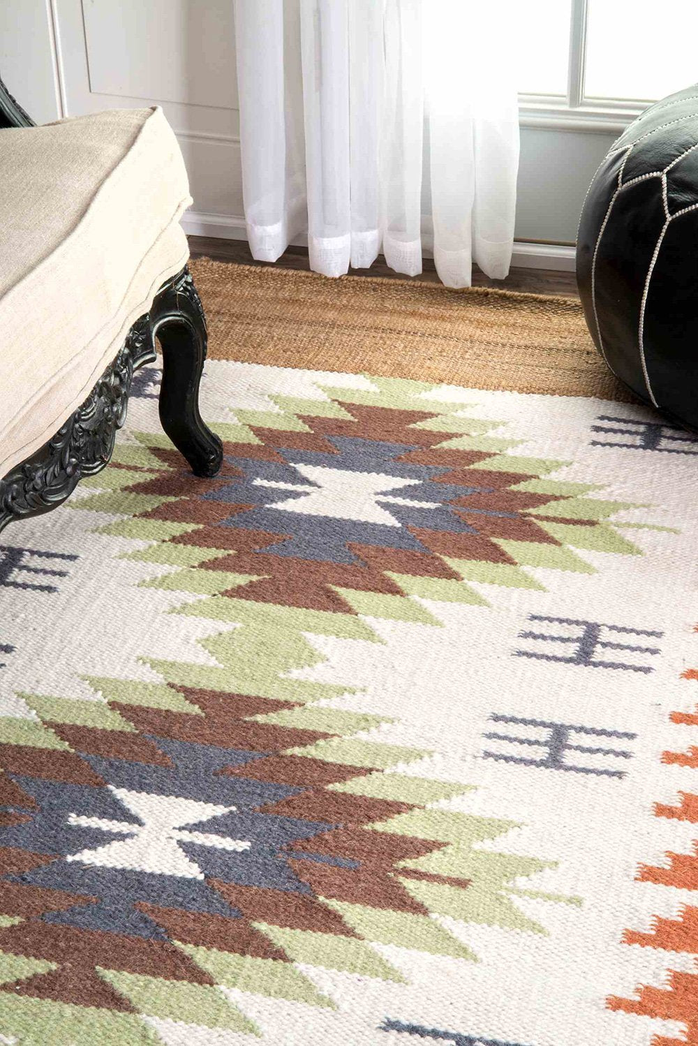 Nuloom Rugs - Flatweave Kenda Tribal Jute - Multi