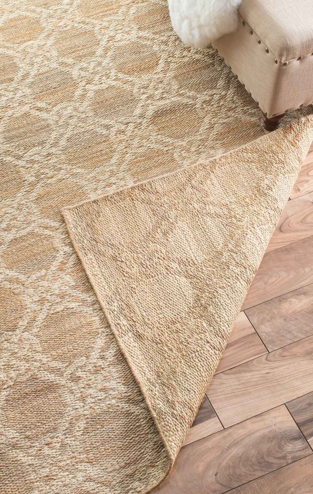 Nuloom Rugs - Flatweave Reversible Jute Hisako - Natural