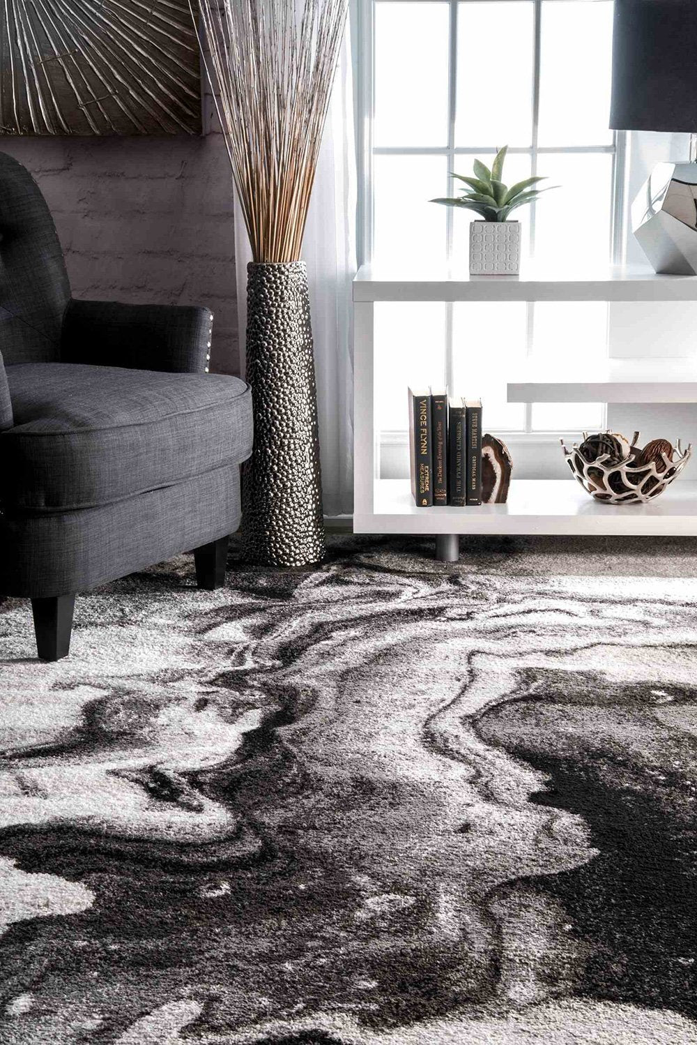 Nuloom Rugs - Remona Abstract  - Grey