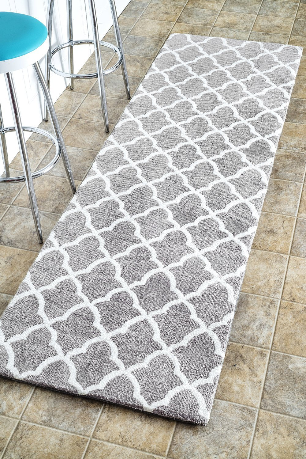 Nuloom Rugs - Memory Foam Trellis Gustav - Grey