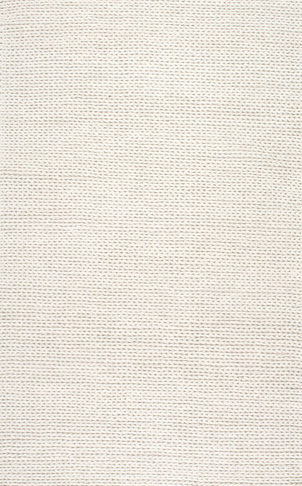 Nuloom Rugs - Hand Woven Chunky Woolen Cable Rug - Off White