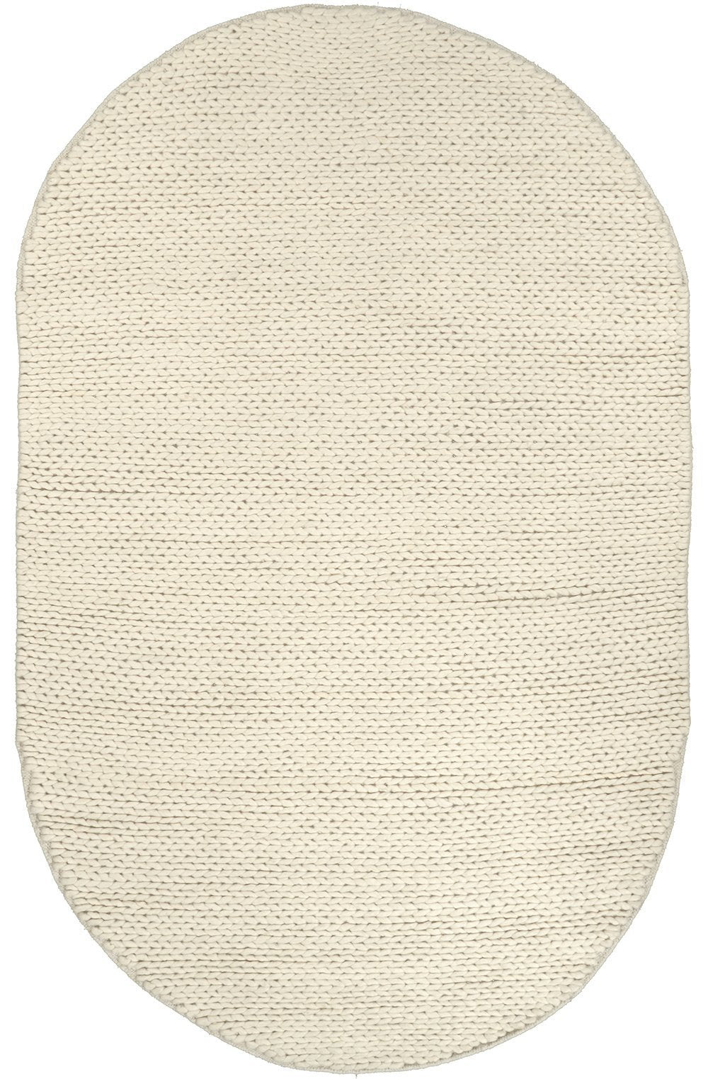 Nuloom Rugs - Hand Woven Chunky Woolen Cable Rug - White