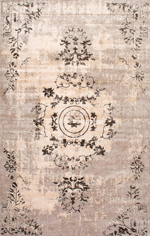 NuLOOM Rugs - Alfombra vintage de viscosa Emmer - Marfil