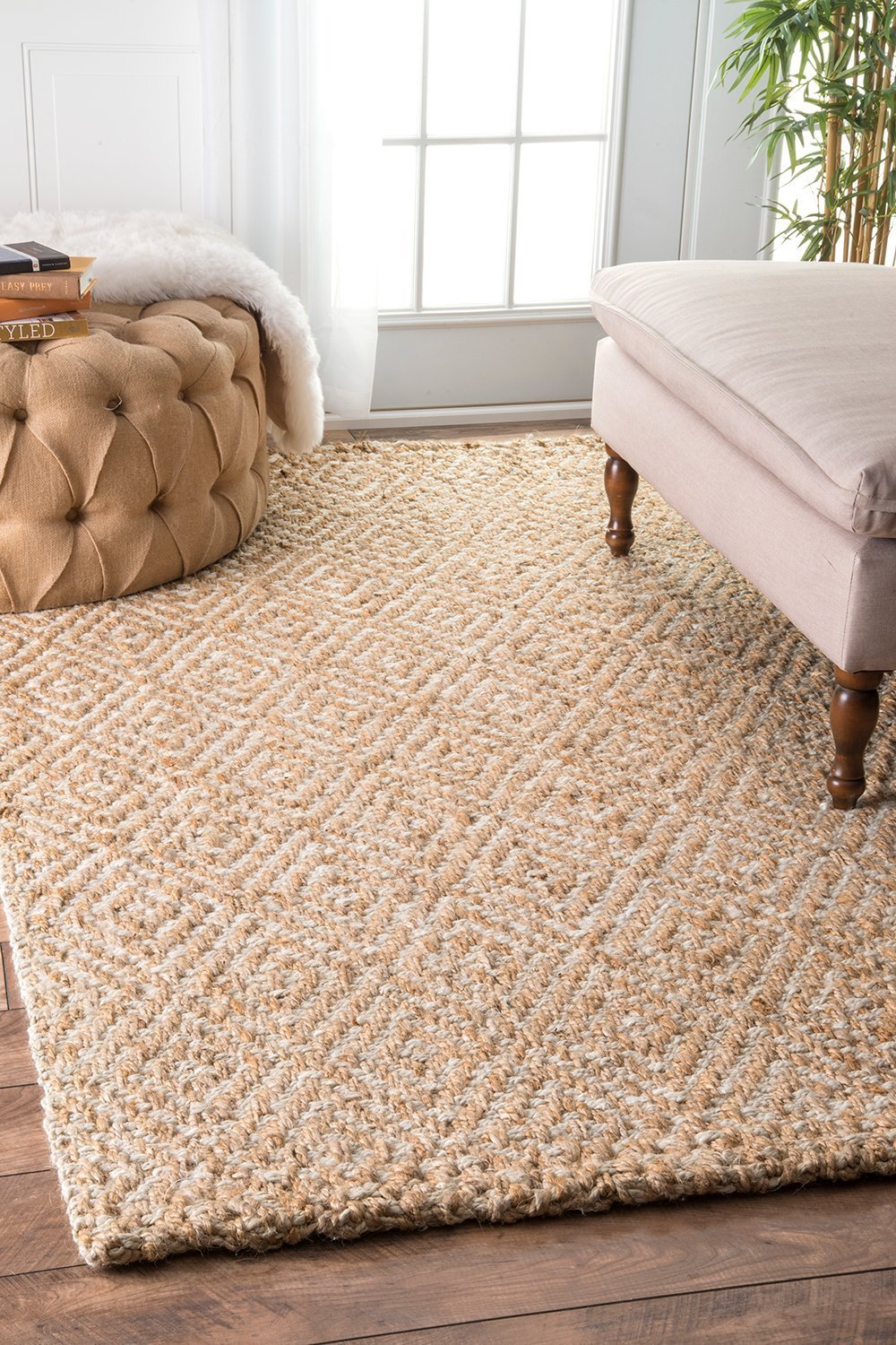 Nuloom Rugs - Alanna Diamond Jute - Natural