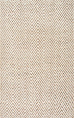 nuLOOM Rugs - Vania Chevron Jute - Ivory