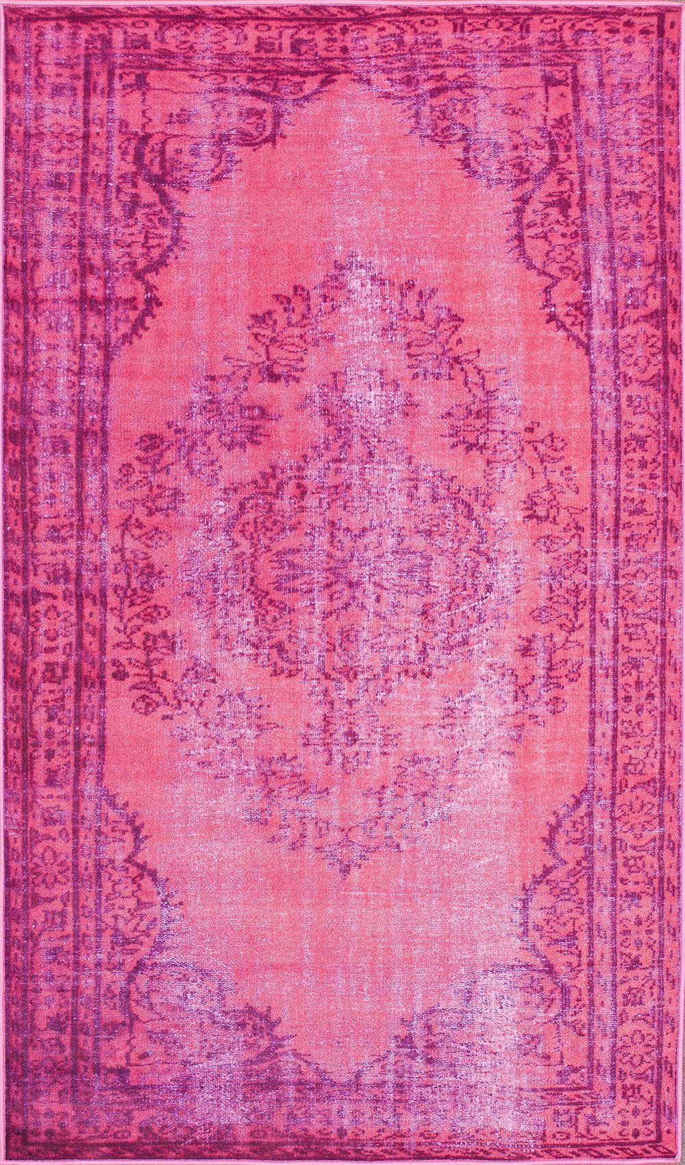 Nuloom Rugs - Machine Made Vintage Inspired Overdyed Rug - Pink