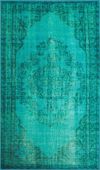 nuLOOM Rugs - Machine Made Vintage Inspired Overdyed Rug - Turquoise