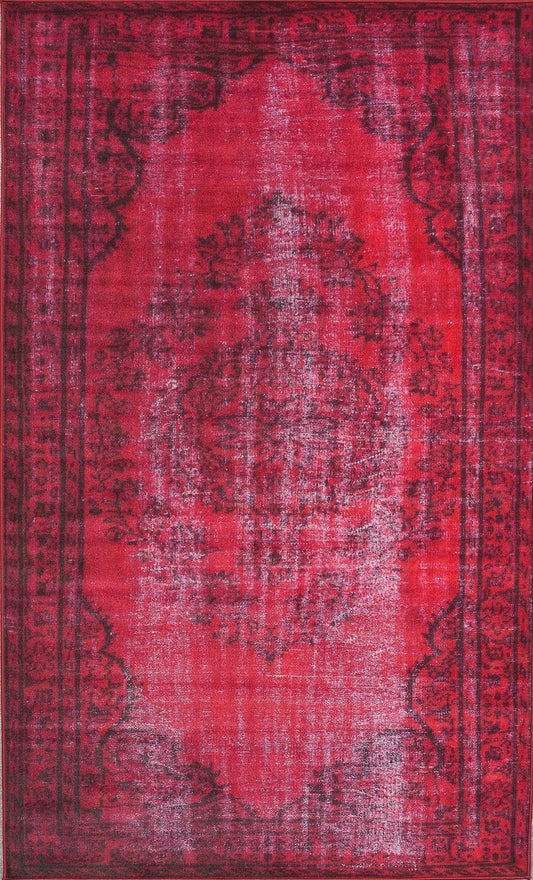 Nuloom Rugs - Machine Made Vintage Inspired Overdyed Rug - Red