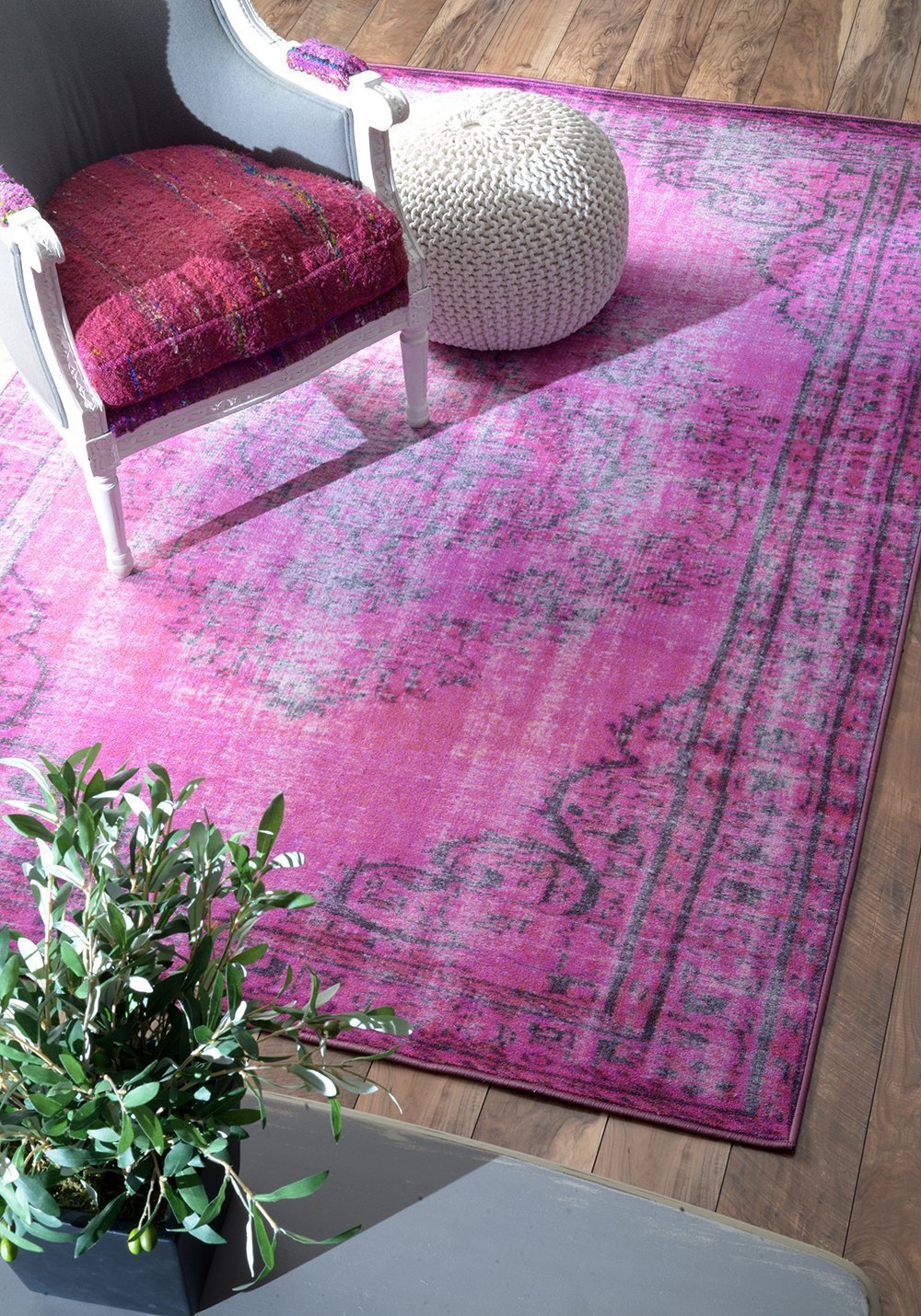 Nuloom Rugs - Machine Made Vintage Inspired Overdyed Rug - Violet