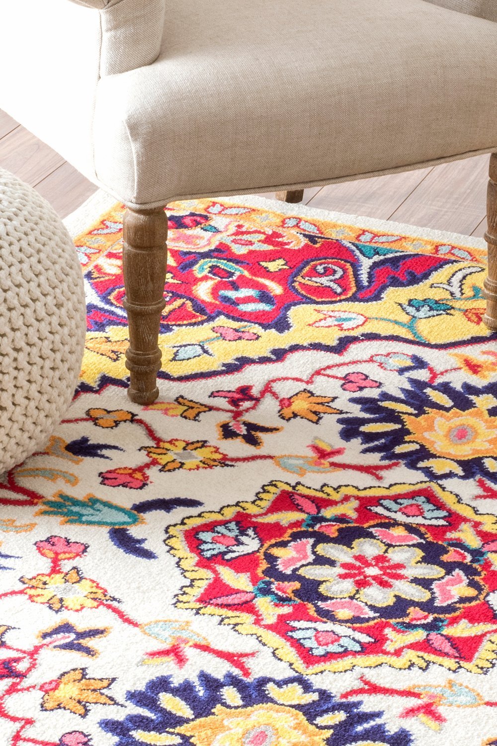 Nuloom Rugs - Floral Medallion Donita - Multi