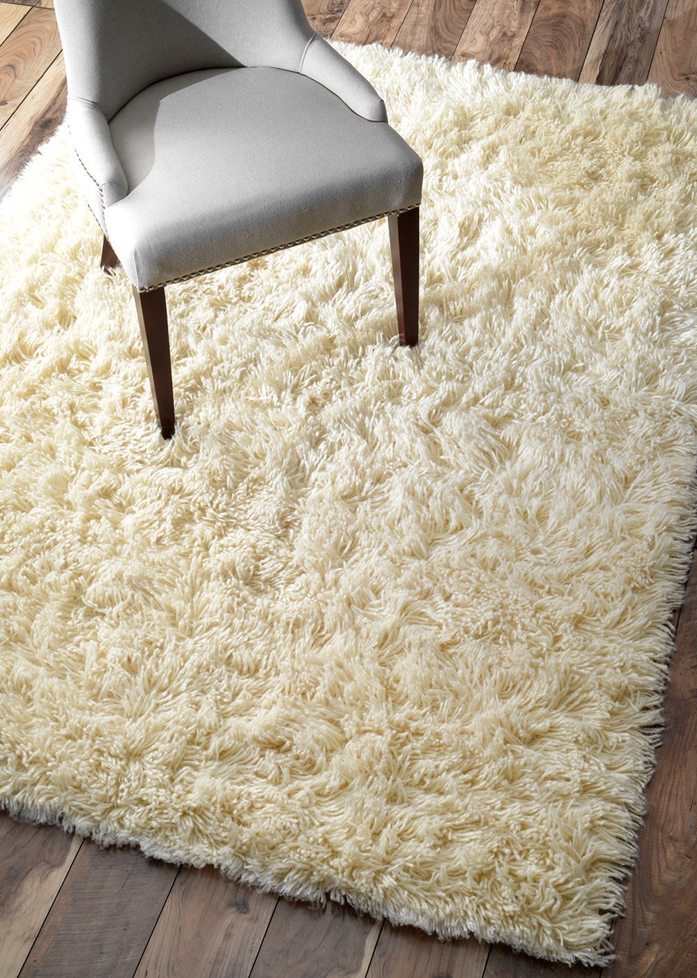 Nuloom Rugs - Hand Woven Genuine Greek Flokati - Natural