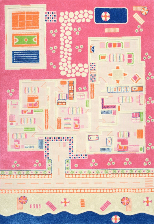 Nuloom Rugs - Summertime Playhouse - Pink