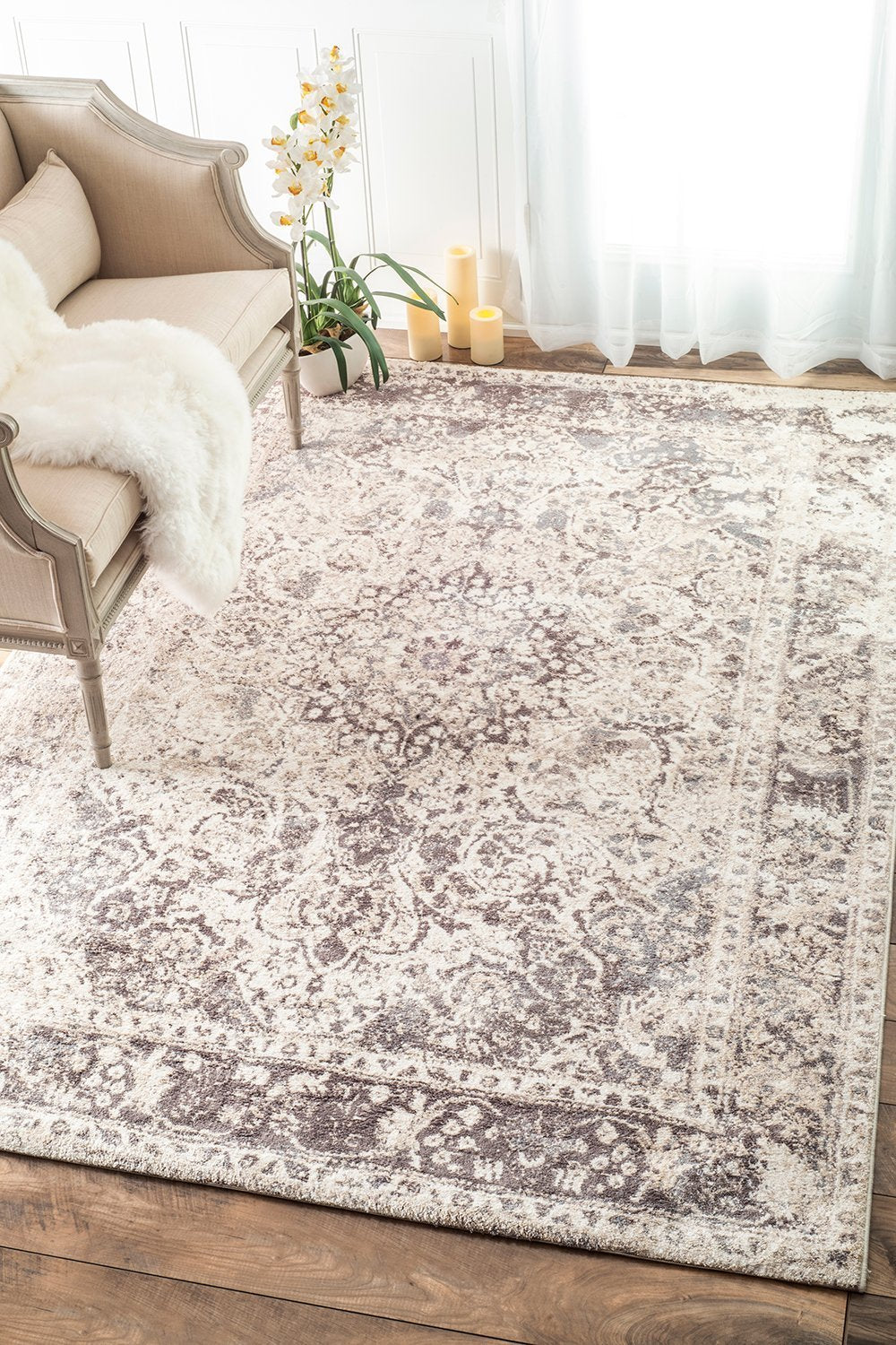 Nuloom Rugs - Vintage Verdell Medallion - Beige