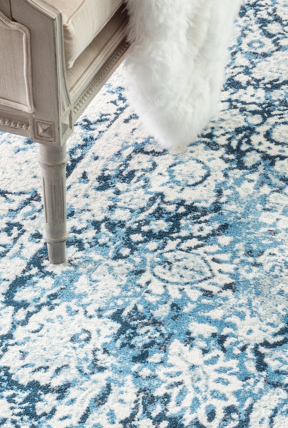 Nuloom Rugs - Vintage Floral Boisvert - Blue