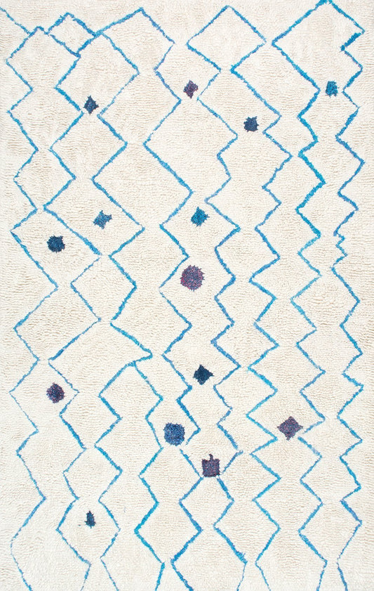 Nuloom Rugs - Hand Tufted Ninfa Moroccan Shag - Blue