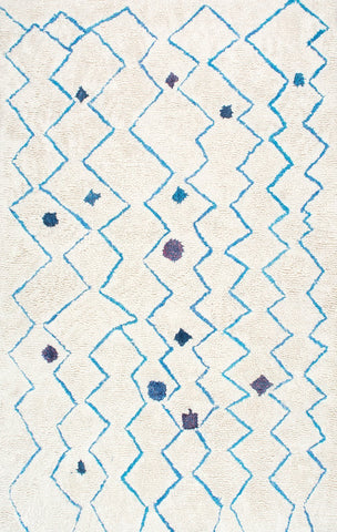 nuLOOM Rugs - Hand Tufted Ninfa Moroccan Shag - Blue
