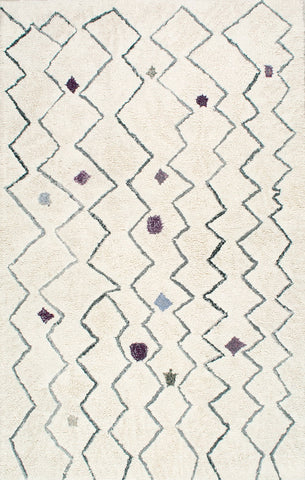 nuLOOM Rugs - Hand Tufted Ninfa Moroccan Shag - Silver