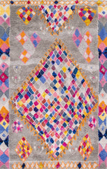 nuLOOM Rugs - Hand Tufted Cleora Diamonds Shaggy - Grey