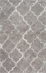nuLOOM Rugs - Handmade Moroccan Vanna Trellis Shag - Grey