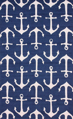 nuLOOM Rugs - Hand Hooked Despina Indoor- Outdoor Area Rug - Navy