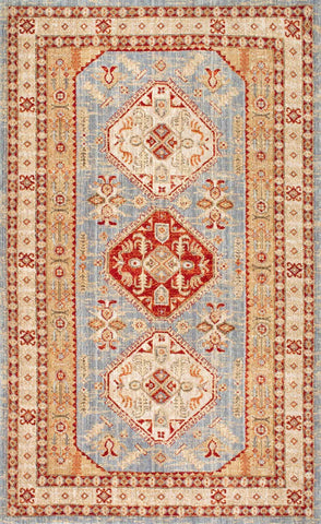nuLOOM Alfombras - Shiloh Medallion Oriental - Azul Claro
