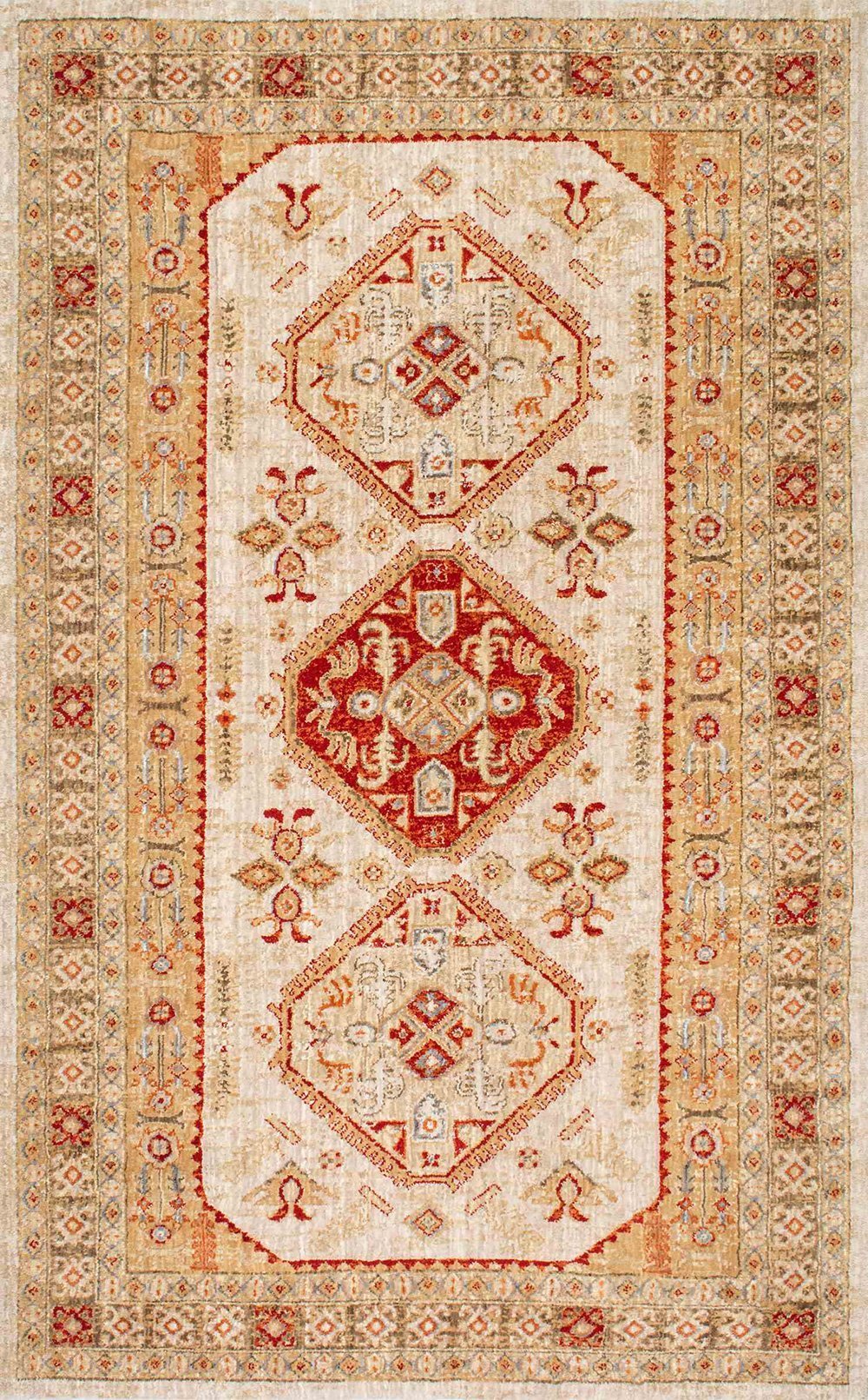 Nuloom Rugs - Shiloh Medallion Oriental - Ivory