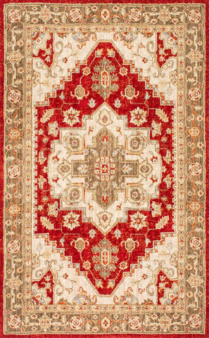 Alfombras nuLOOM - Medallón persa Fleta - Rojo