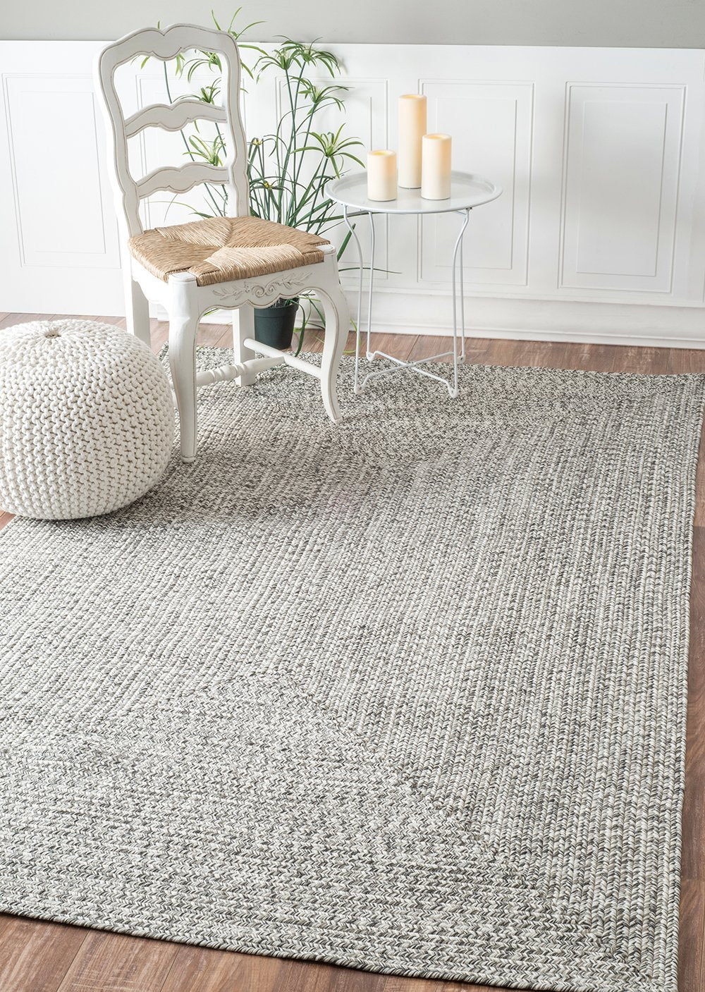 Nuloom Rugs - Braided Lefebvre - Salt And Pepper