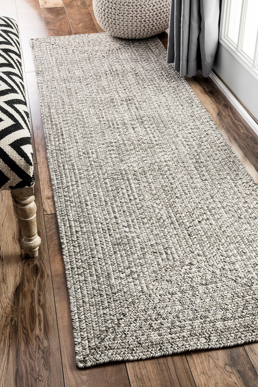 Nuloom Rugs - Braided Lefebvre - Salt And Pepper