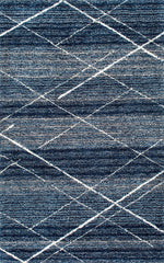 nuLOOM Rugs - Hand Tufted Trellis Vito Shag - Blue