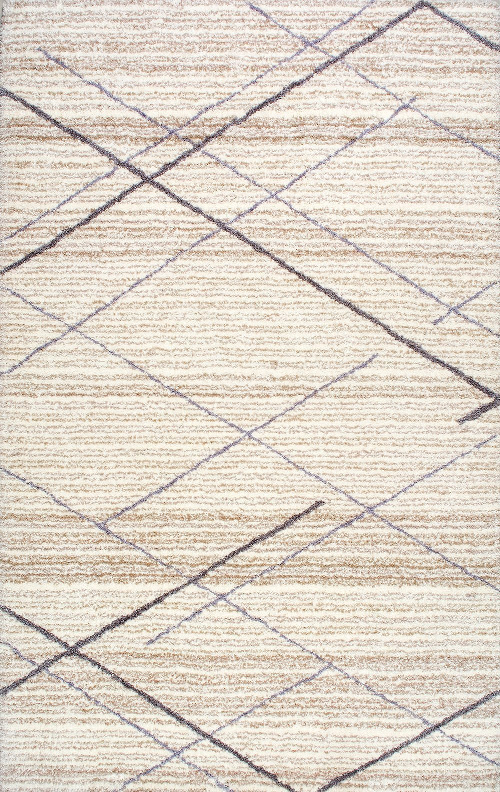 Nuloom Rugs - Hand Tufted Trellis Vito Shag - Beige