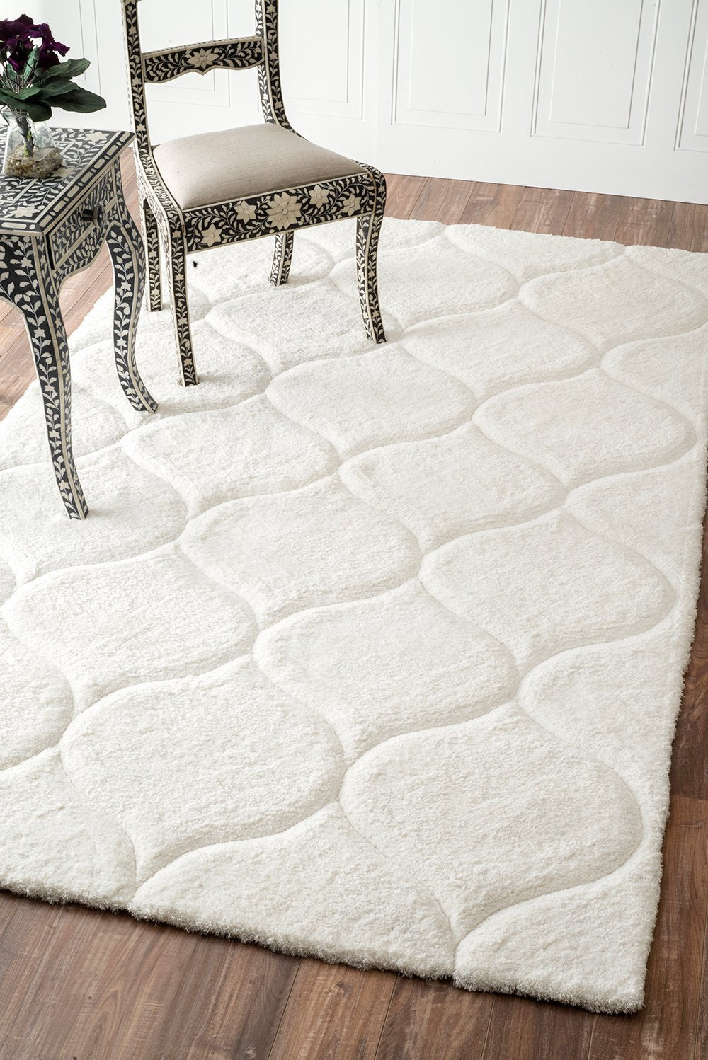 Nuloom Rugs - Hand Tufted Shaggy Elsie - White