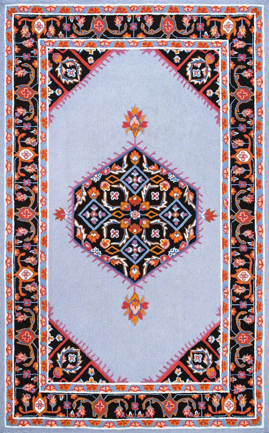 Nuloom Rugs - Hand Hooked Sharell Floral - Grey