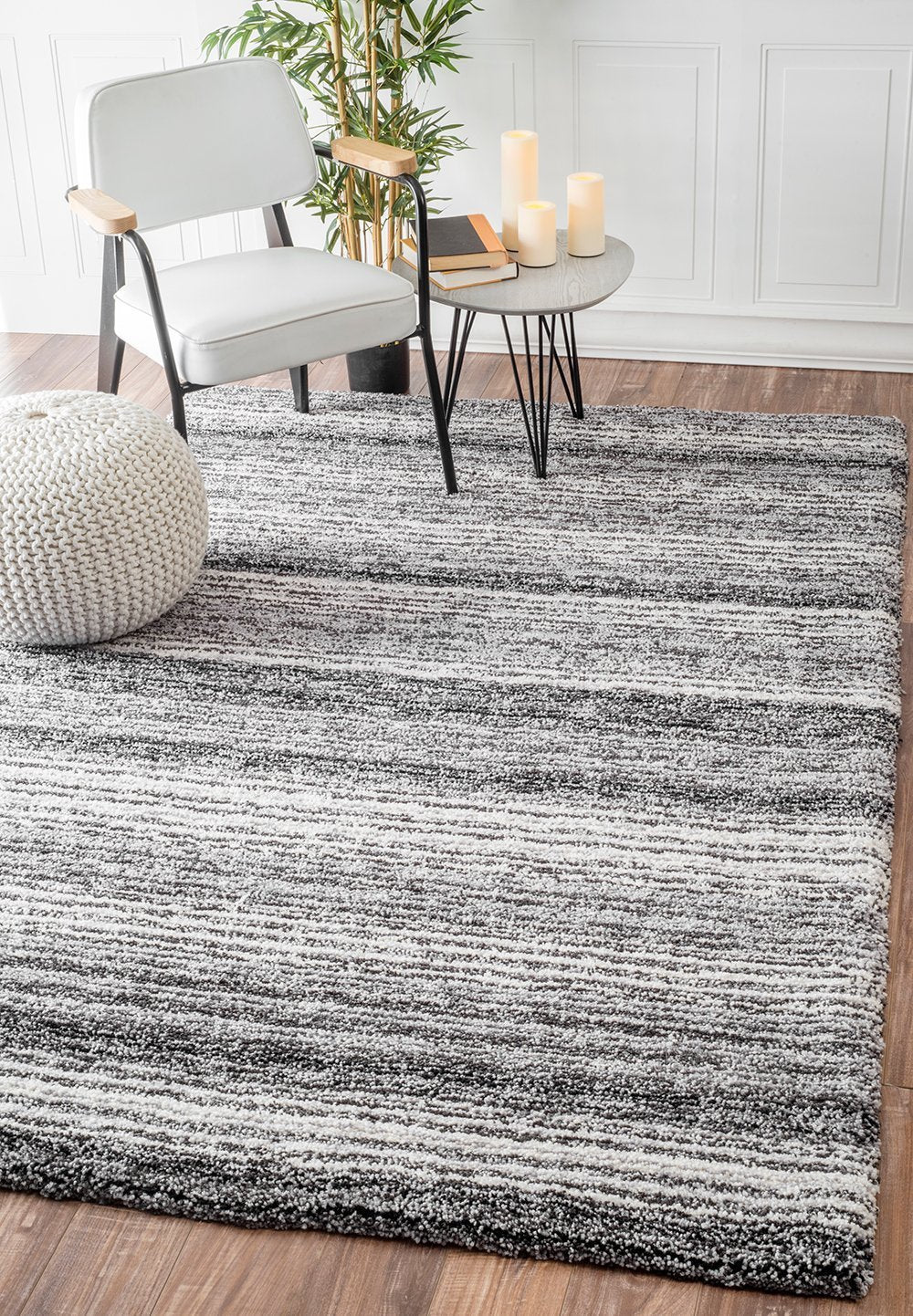 Nuloom Rugs - Hand Tufted Classie Shag - Grey Multi