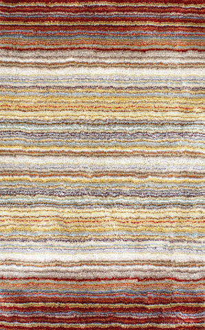 nuLOOM Rugs - Hand Tufted Classie Shag - Red Multi