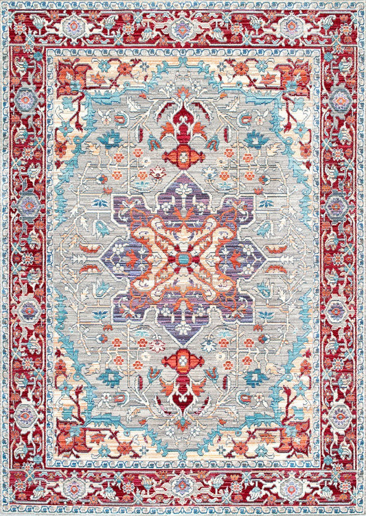 Nuloom Rugs - Persian Medallion Caterina  - Brick