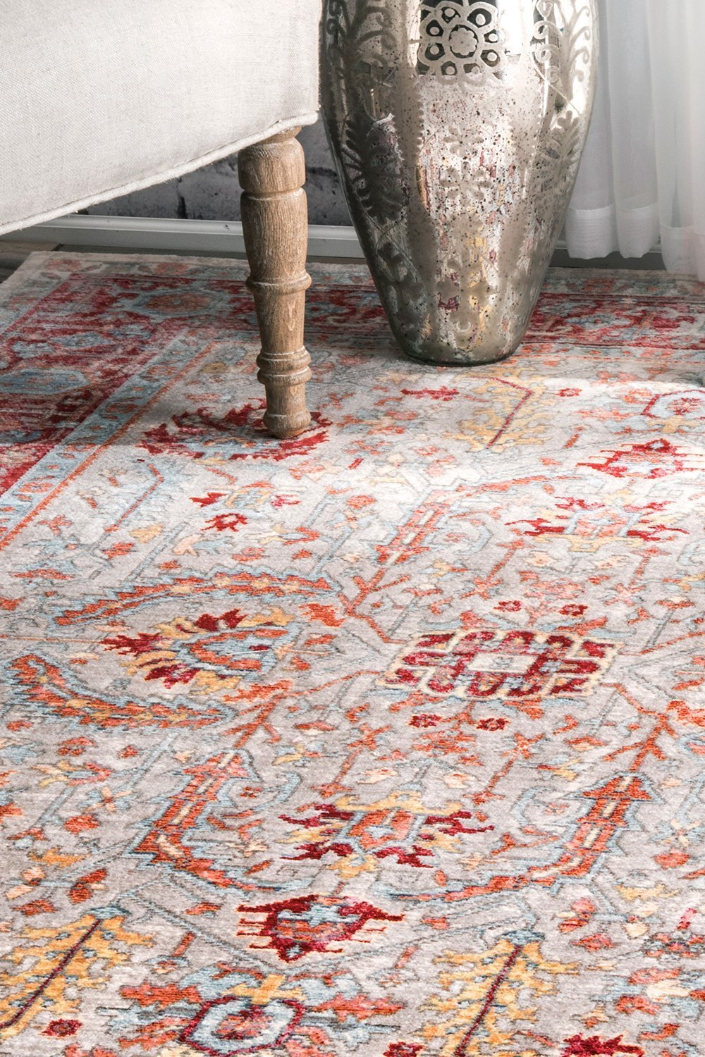 Nuloom Rugs - Vintage Persian Edra  - Blush