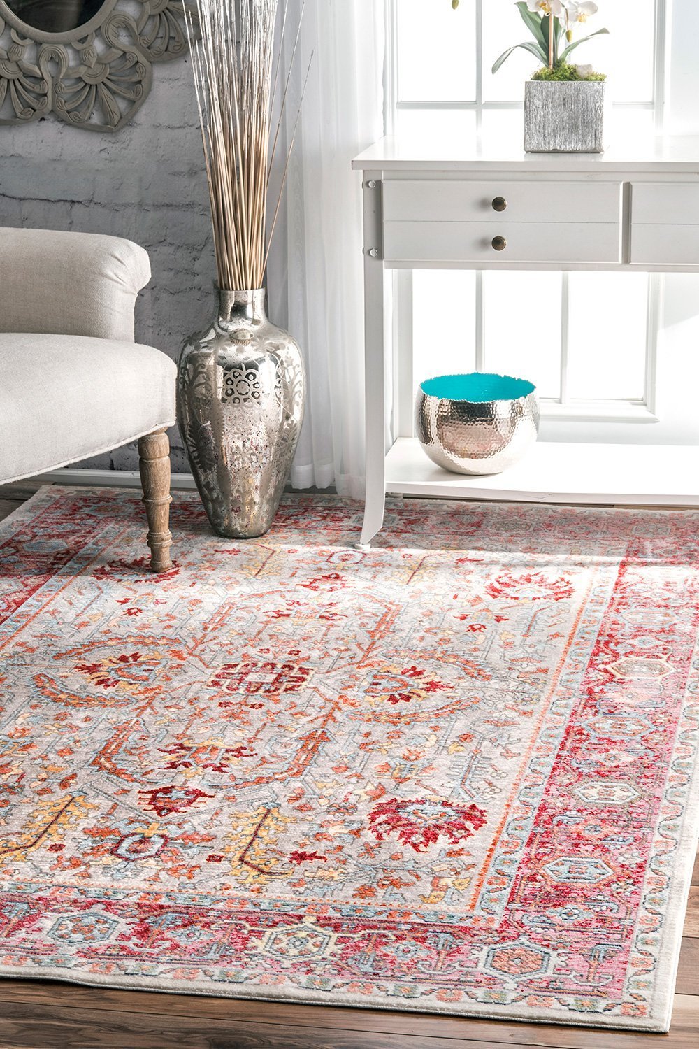 Nuloom Rugs - Vintage Persian Edra  - Blush