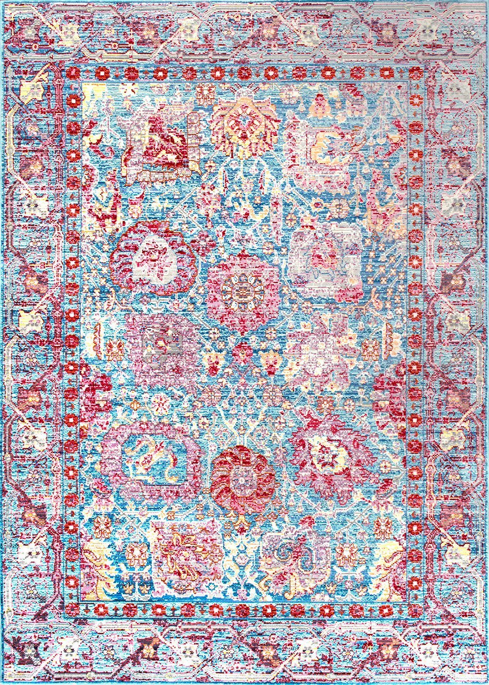 Nuloom Rugs - Persian Vintage Floral Sharon - Aqua