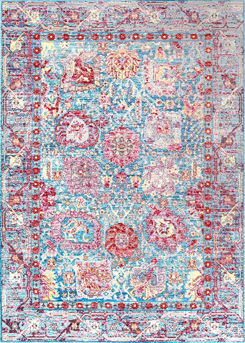 Alfombras nuLOOM - Persa Vintage Floral Sharon - Aqua