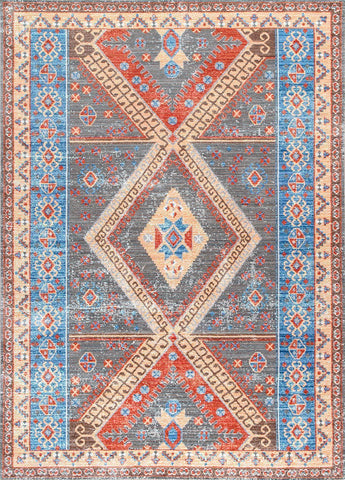 Alfombras nuLOOM - Medallón tribal Renda - Gris