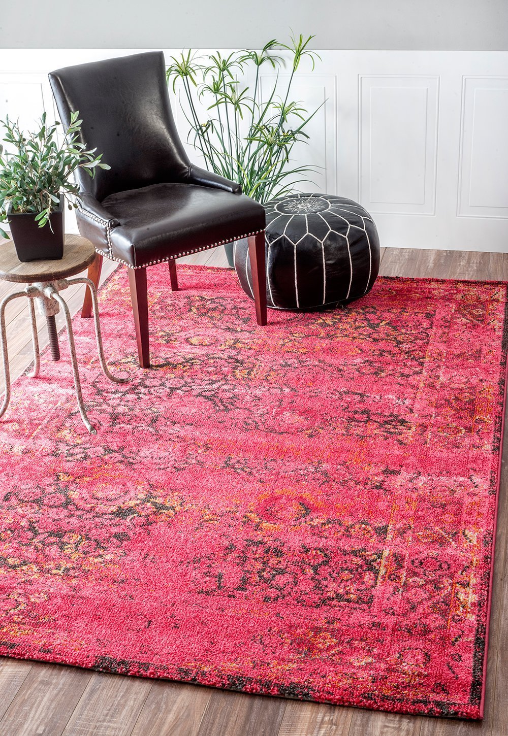 Nuloom Rugs - Vintage Shuler - Cherry Pink