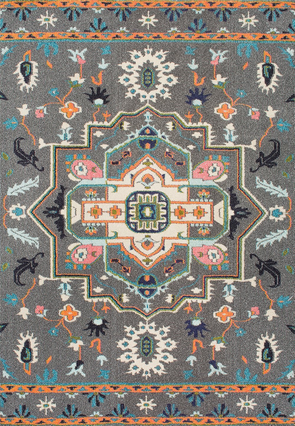 Nuloom Rugs - Clorinda Tribal Medallion - Grey