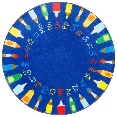 Alfombras nuLOOM - Alfabeto arcoíris - Azul
