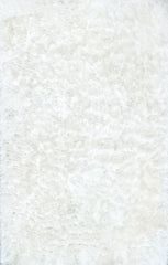 Alfombras nuLOOM - Latonia Silken Shaggy tejida a mano - Blanco perla