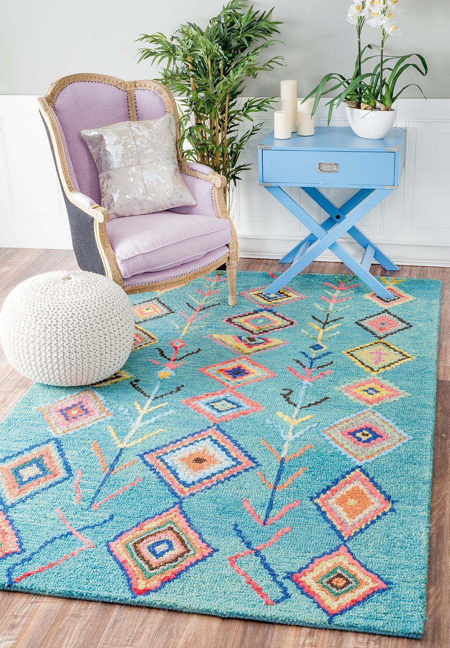 Nuloom Rugs - Hand Tufted Belini Area Rug - Turquoise