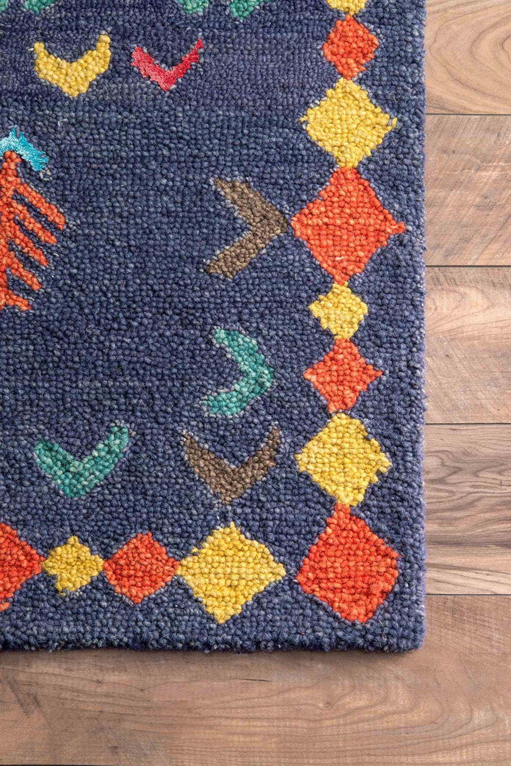 Nuloom Rugs - Hand Tufted Gabbeh Tribal Jannet - Navy