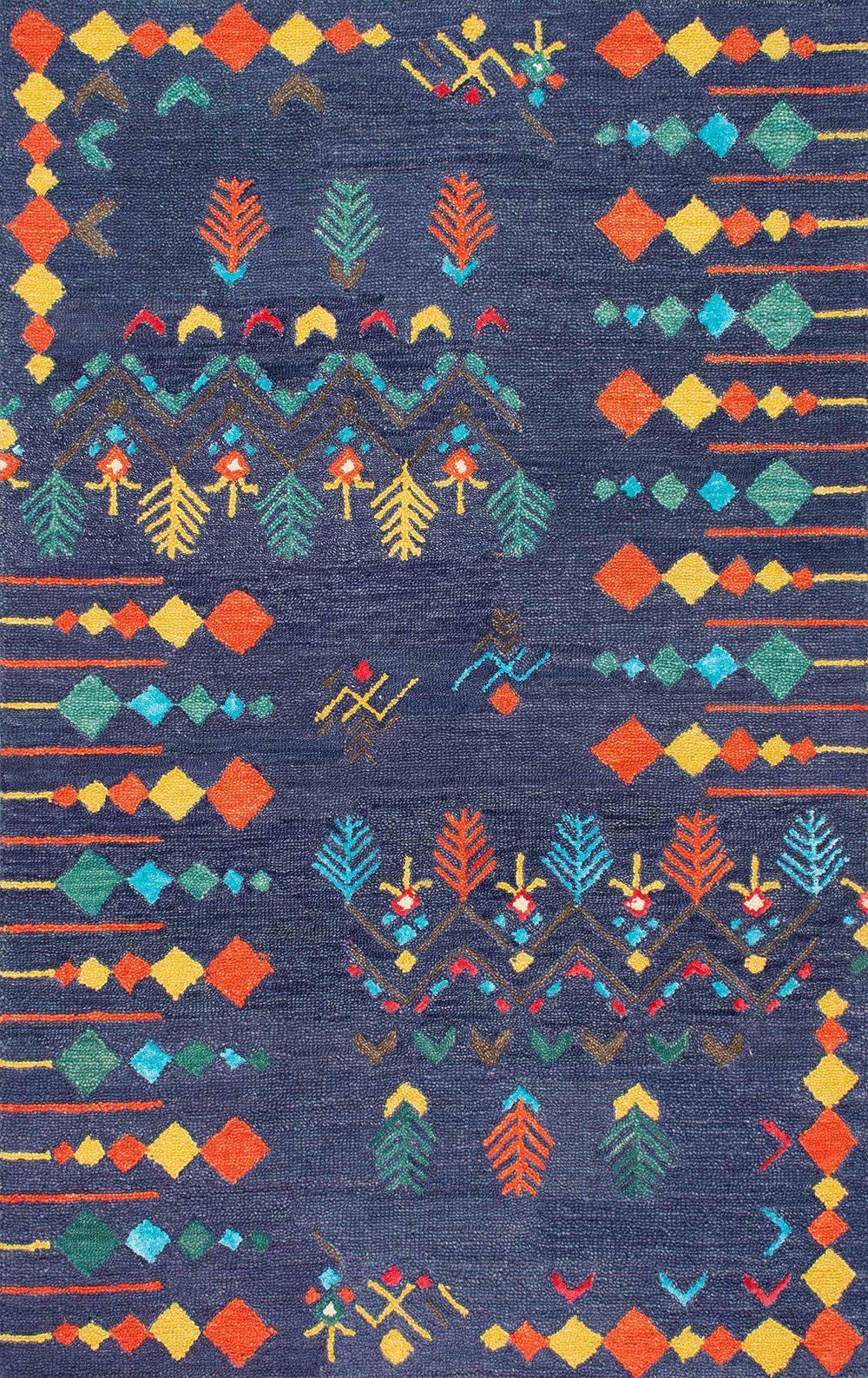 Nuloom Rugs - Hand Tufted Gabbeh Tribal Jannet - Navy