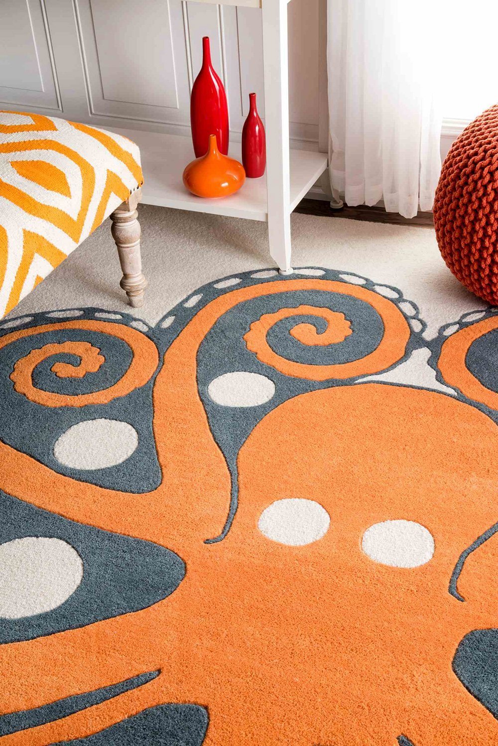 Nuloom Rugs - Homas Paul Hand Tufted Octopus - Orange